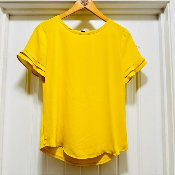 Ann Taylor Yellow & Salmon Color Blouses - Picture 5 of 7